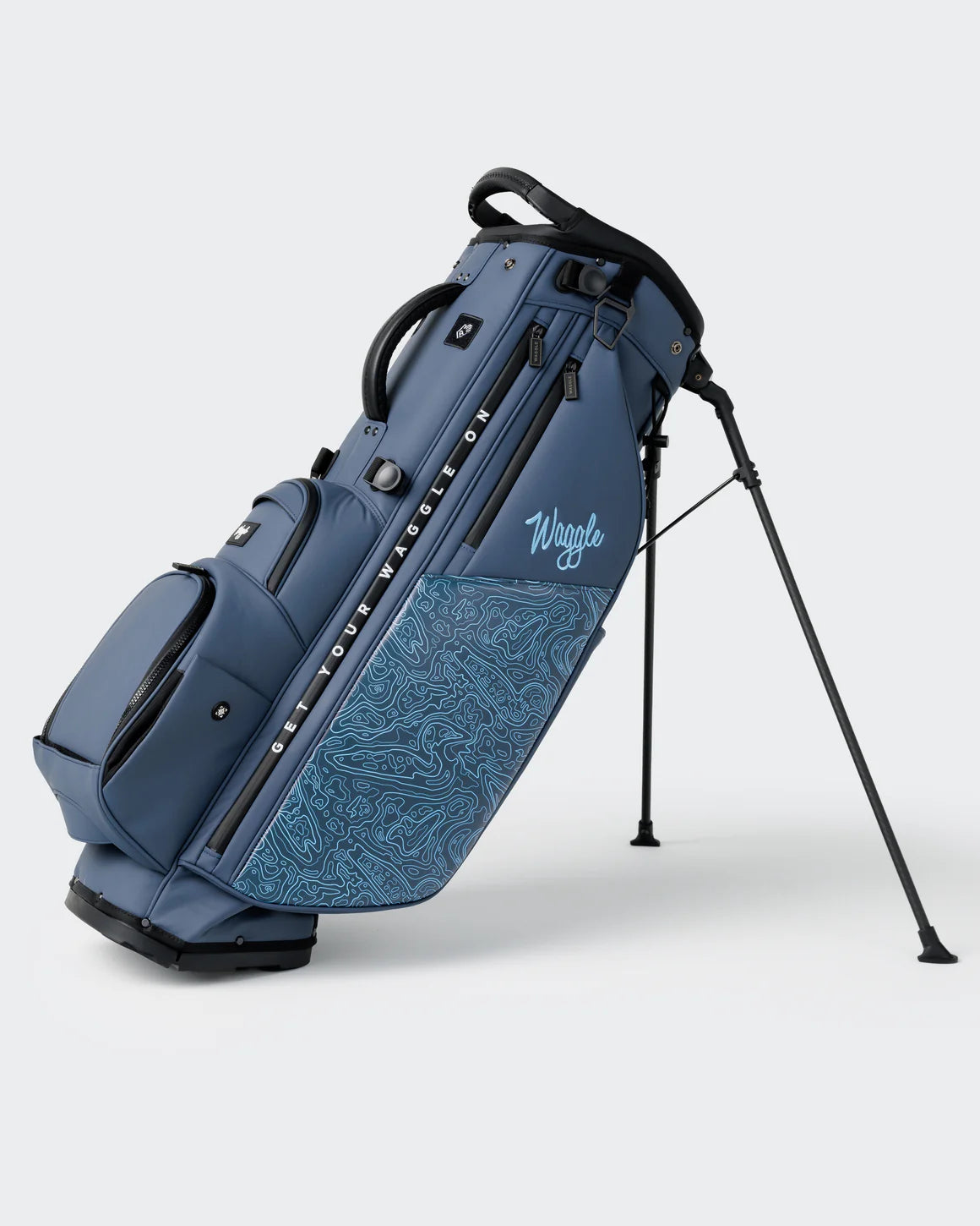 Hybrid Golf Bag with Stand and Cart Base by Waggle