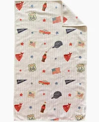 Highway Roadtrip: Double-Sided Hand Towel: Offwhite, Hand Towel (17 in x 27 in)