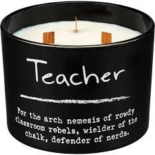 Teacher Poetry Candle